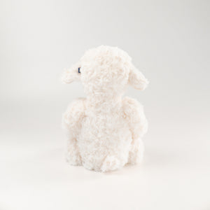 Wonderlings Dolly sheep plush toy, back view.