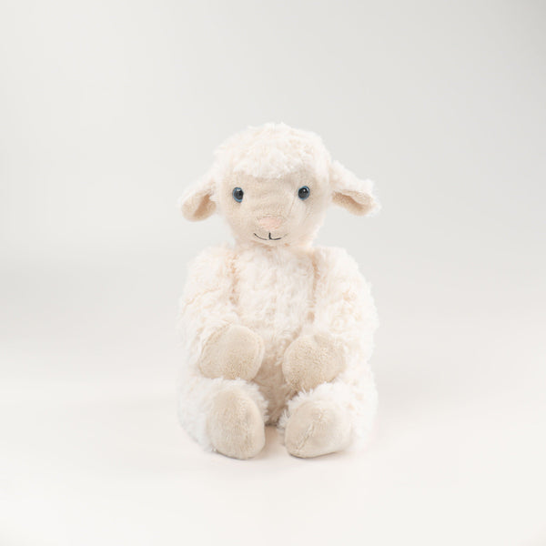 Wonderlings Dolly sheep plush toy, front view.