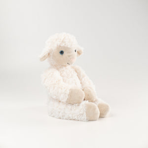 Wonderlings Dolly Sheep plush toy, side view.